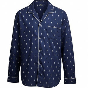 Polo Ralph Lauren Men's Blue All Polo Player Pajama Long-Sleeves Shirt Size 4XT